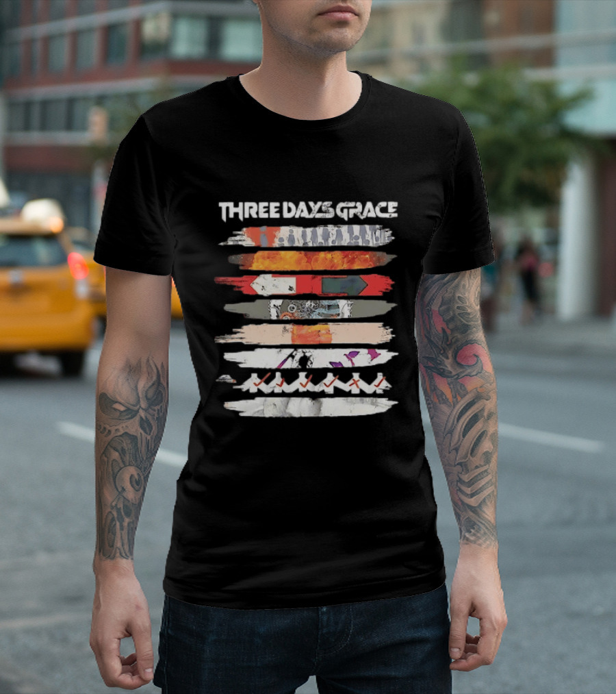 Three Days Grace Band Alternative Rock Iconic Visual T-Shirt