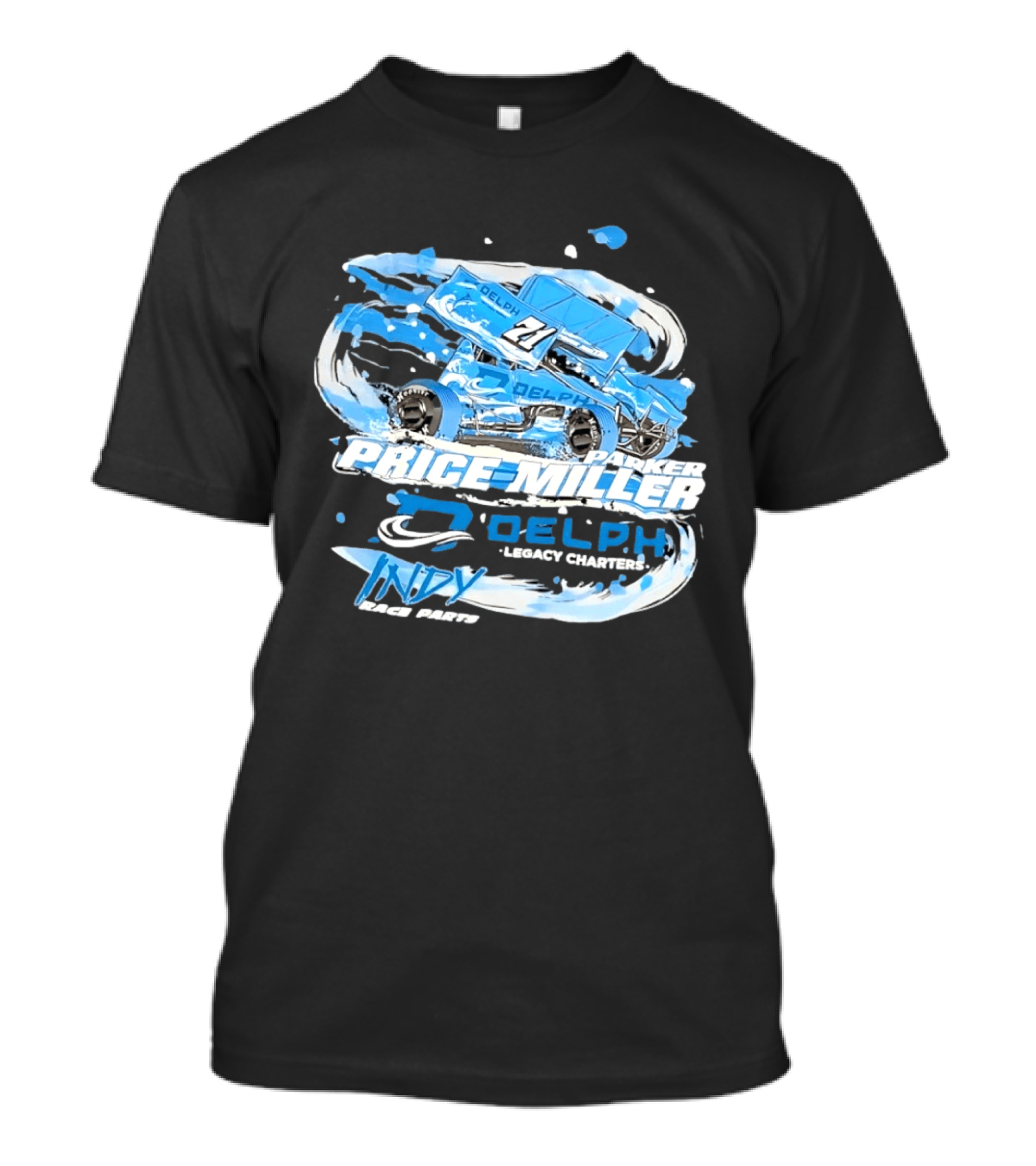 Parker Price Miller Delph Legacy Charters 21 Indy Race Parts Sprint Car T-Shirt