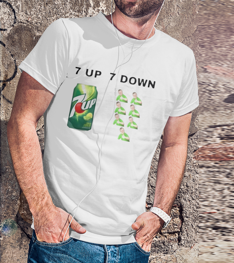 7 Up 7 Down Meme Soda Can With Seven Thumbs Up T-Shirt