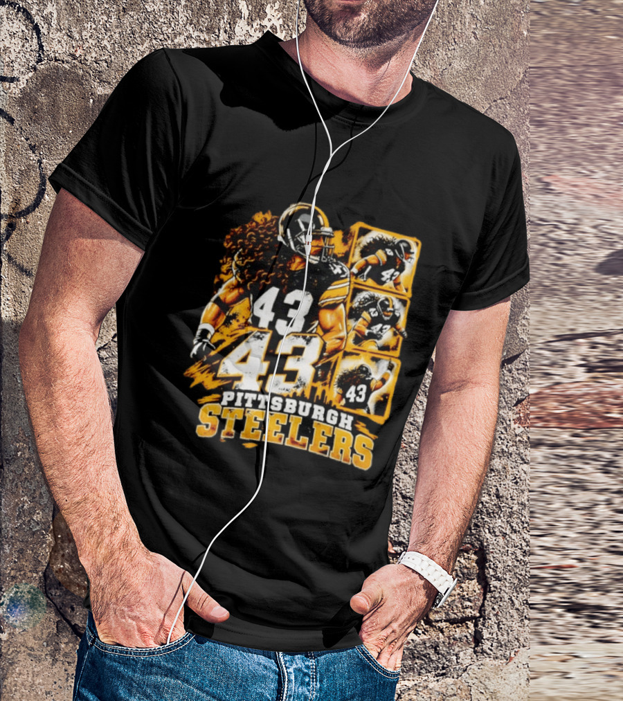 Troy Polamalu 43 Pittsburgh Steelers Football Legend T-Shirt