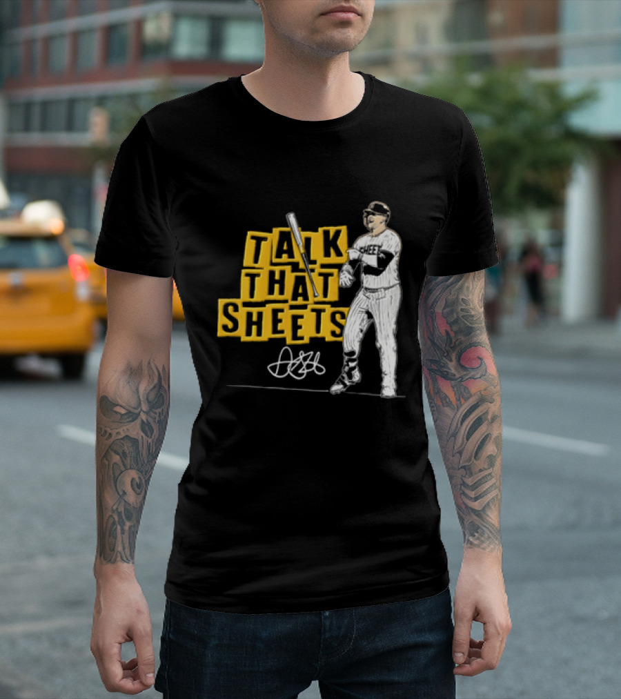 San Diego Padres Fernando Tatis Jr Talk That Sheets Baseball Player Batting Pose 23 T-Shirt