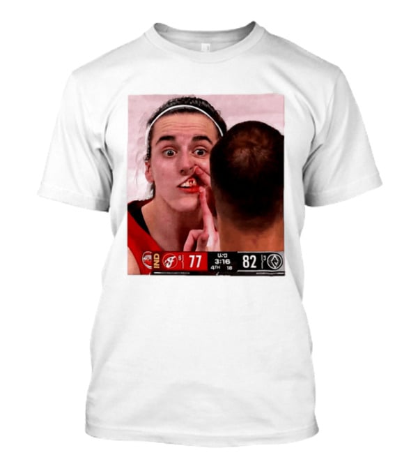 Caitlin Clark Injured Mouth Indiana Basketball Game Score 77 82 Fourth Quarter T-Shirt