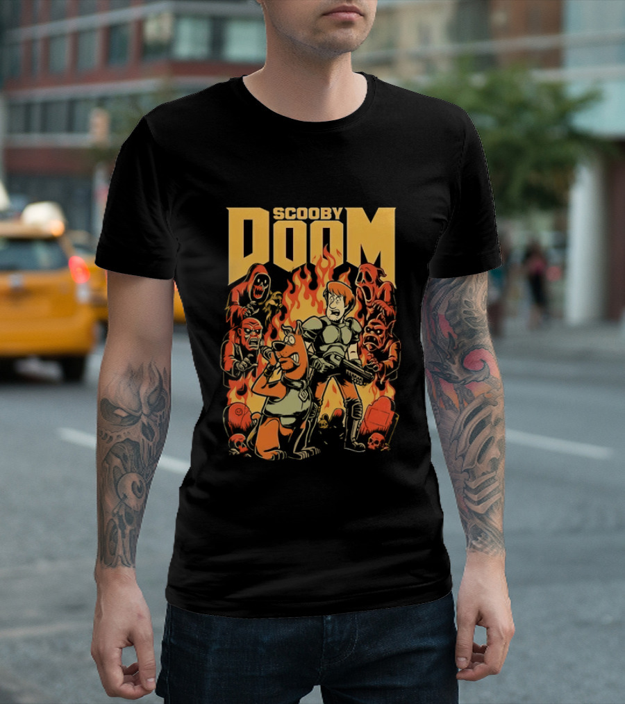 Scooby Doom Shaggy And Scooby Doo Fiery Adventure T-Shirt
