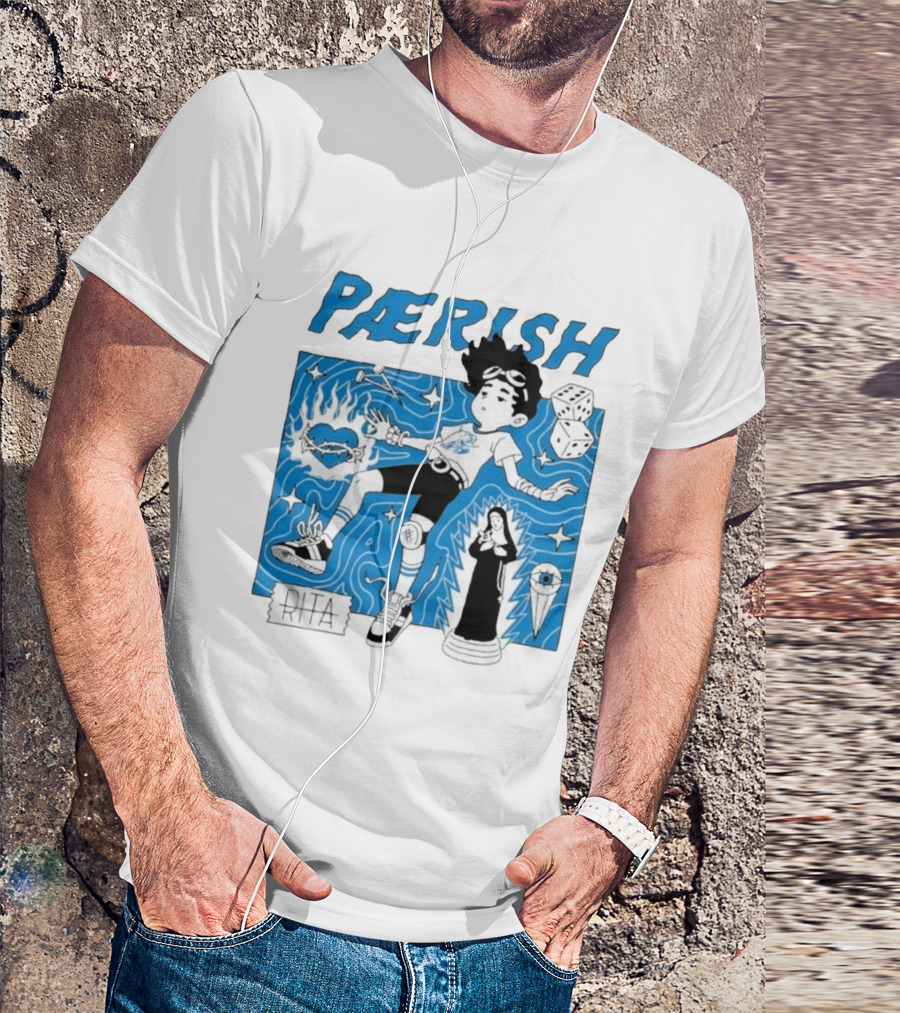 Paerish Escaping The Vapour Clouds Rita Dice Nun Statue T-Shirt