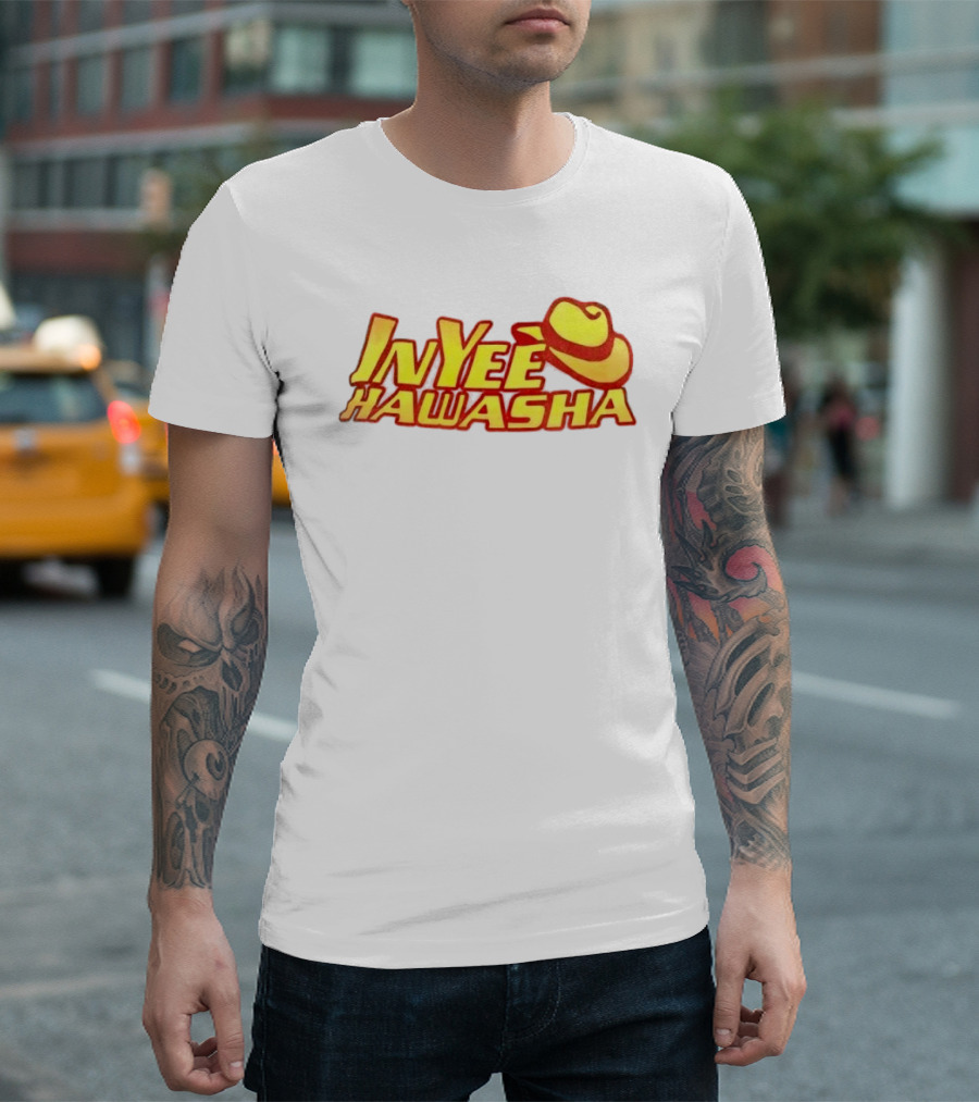 Inyee Hawasha Yellow Red Cowboy Hat T-Shirt