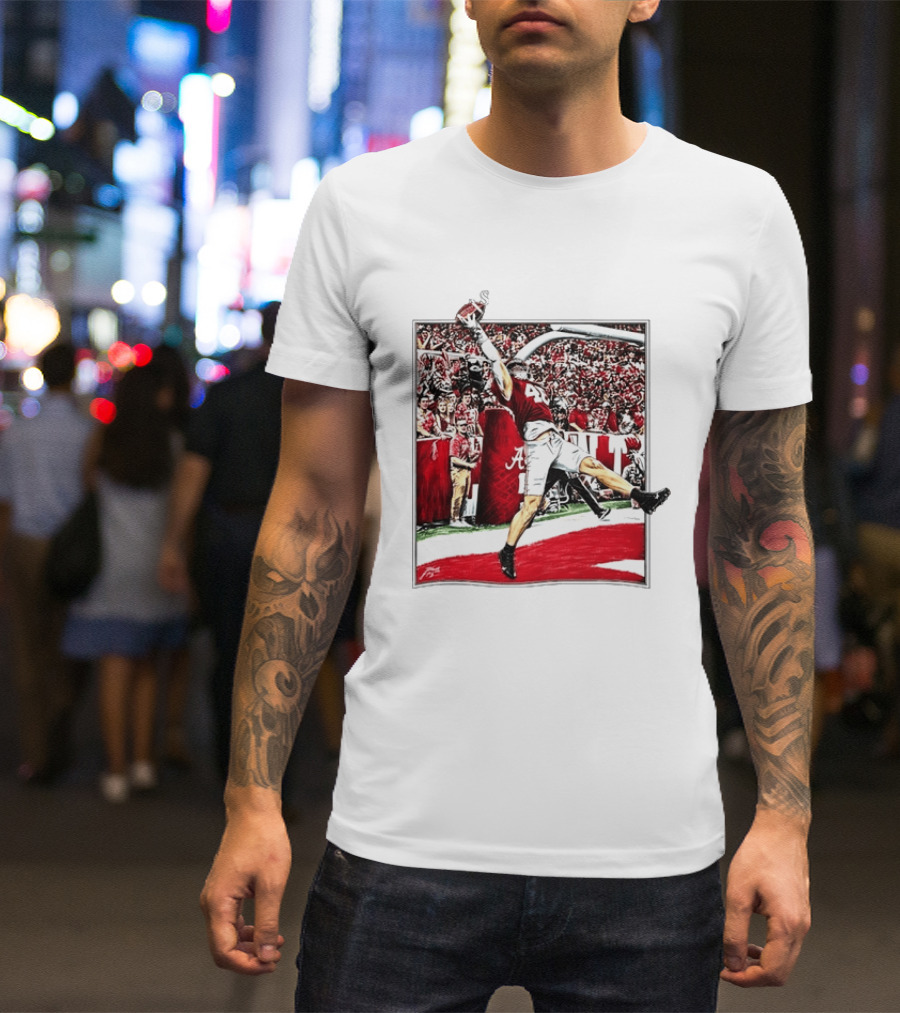 Josh Jacobs Alabama Football Touchdown Celebration T-Shirt
