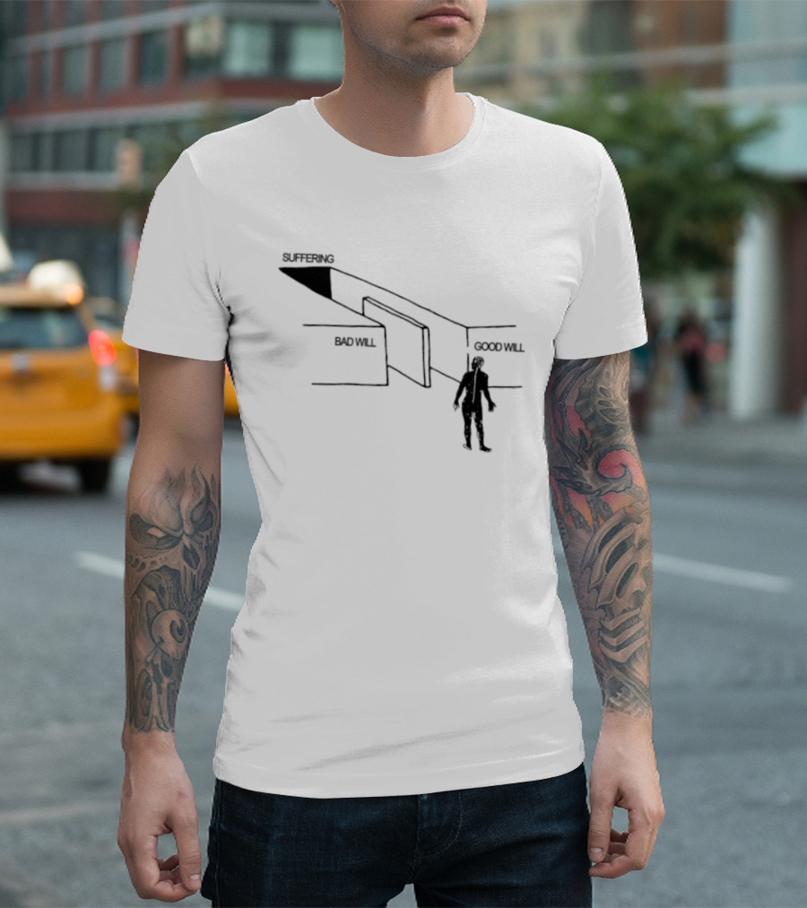 Suffering Between Material Will And Spiritual Will Perception Journey T-Shirt
