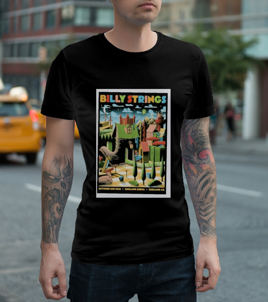 Billy Strings Oakland Arena October 2 2026 Surreal Landscape T-Shirt