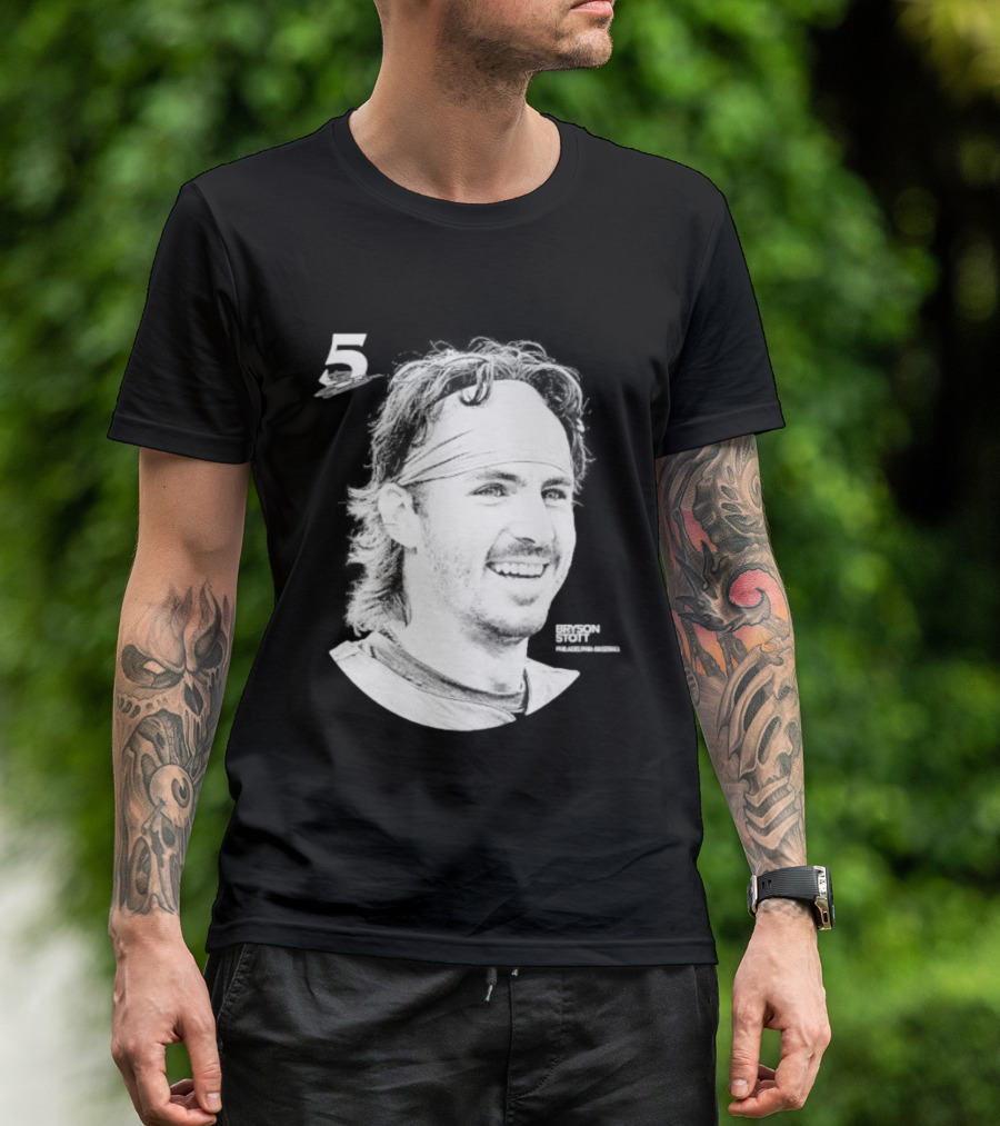 Philadelphia Baseball Bryson Stott 5 Halftone T-Shirt