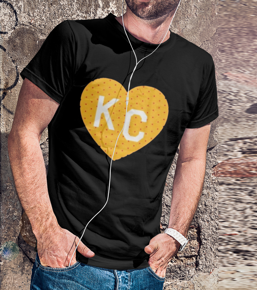 Kansas City Chiefs KC Heart Polka Dot Fan T-Shirt