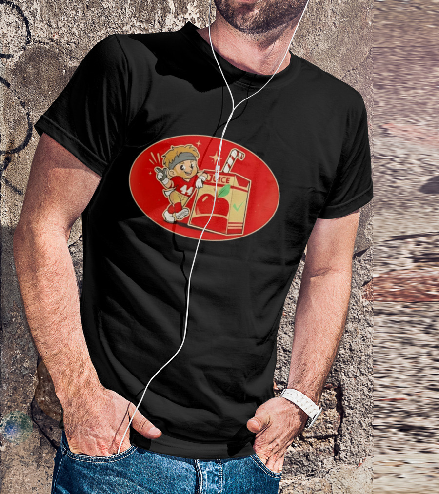 San Francisco 49ers Kyle Juszczyk Juice Box Cartoon 44 Football Player T-Shirt