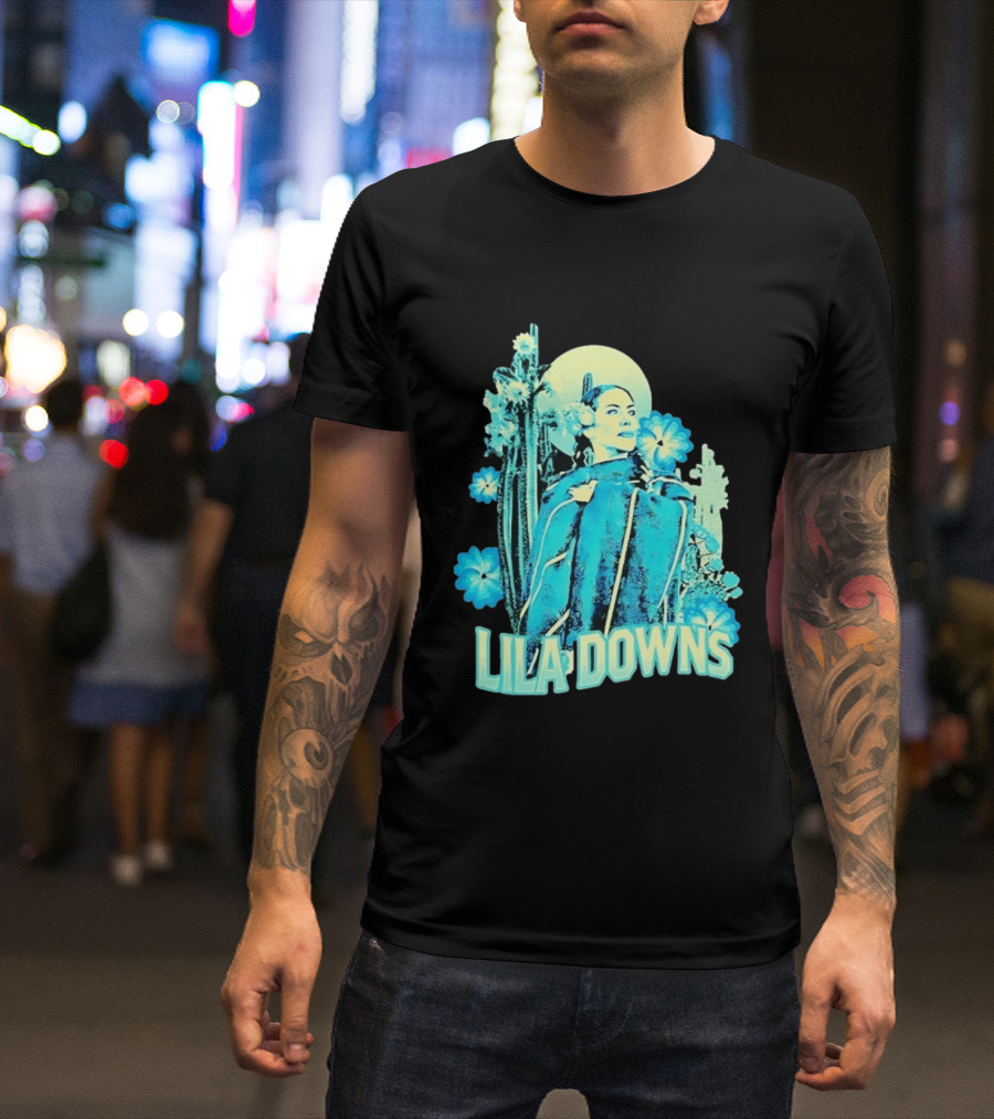 Lila Downs Mexican Cactus Floral T-Shirt