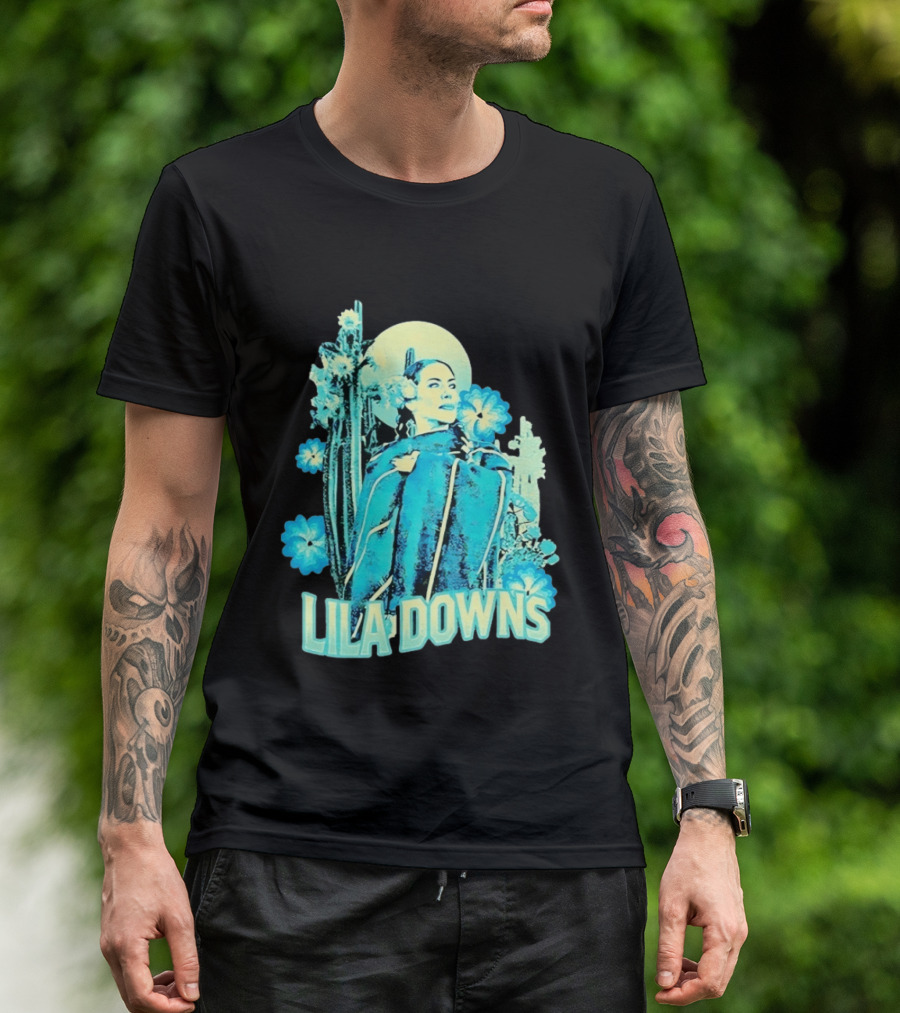 Lila Downs Mexican Cactus Floral T-Shirt