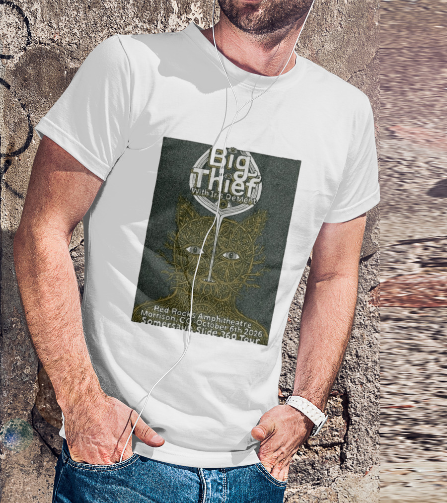 Big Thief With Iris Dement October 6 2026 Red Rocks Amphitheatre Somersault Slide 360 Tour Event Morrison CO T-Shirt
