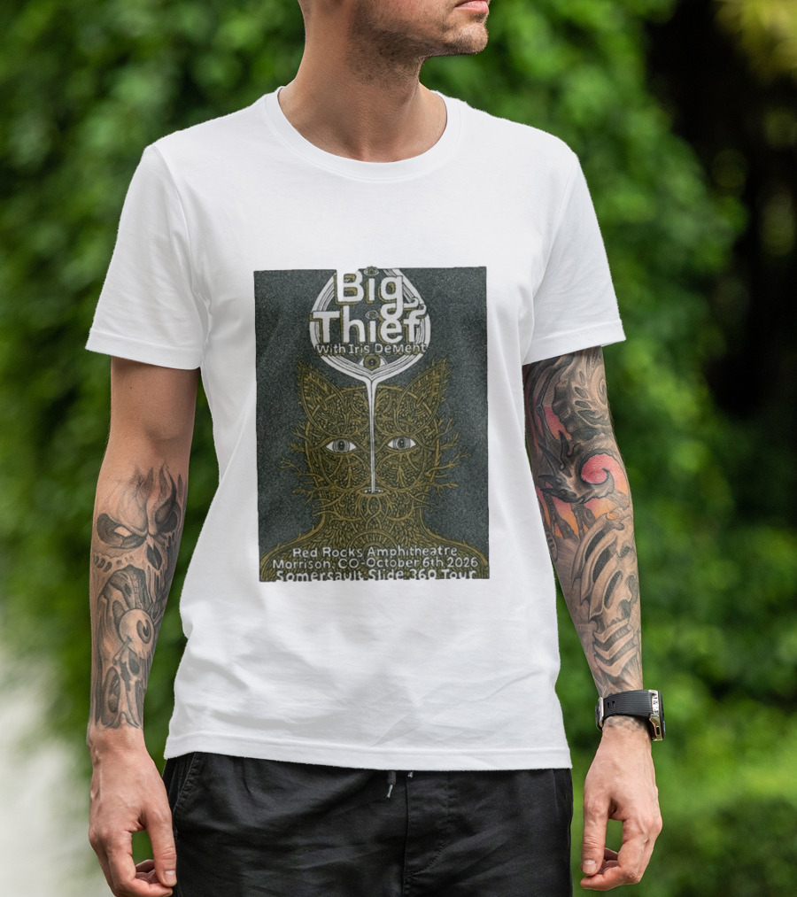 Big Thief With Iris Dement October 6 2026 Red Rocks Amphitheatre Somersault Slide 360 Tour Event Morrison CO T-Shirt