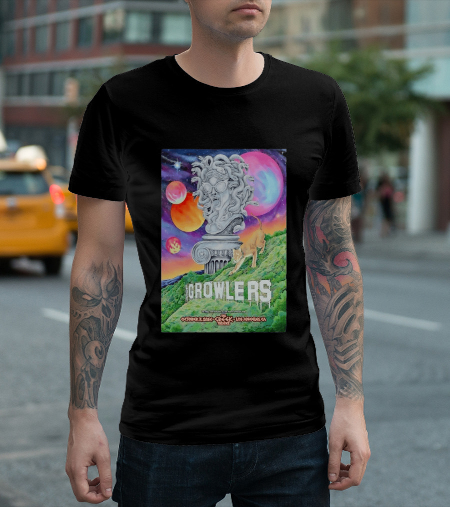 Los Growlers Final Performance Greek Theatre Los Angeles October 3 2024 Statue And Lion T-Shirt