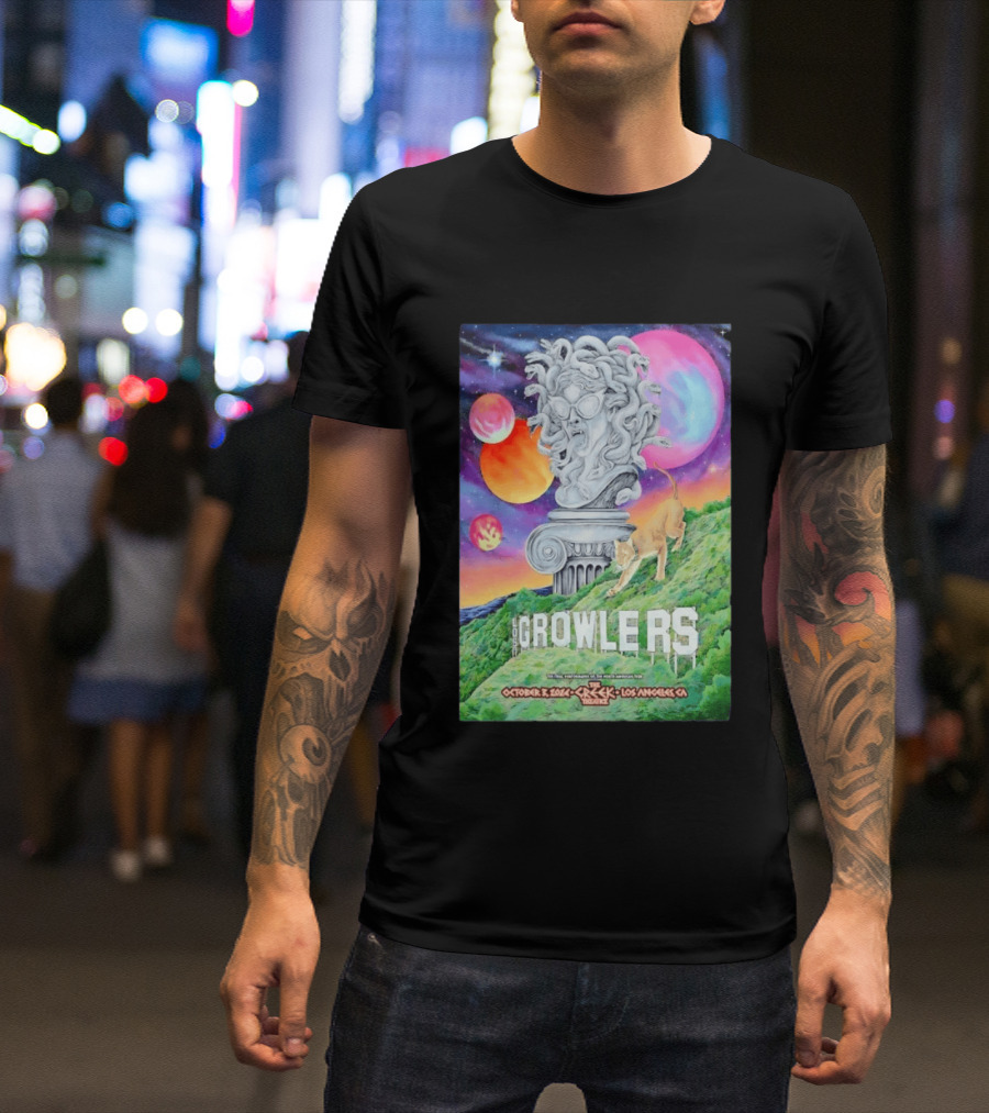 Los Growlers Final Performance Greek Theatre Los Angeles October 3 2024 Statue And Lion T-Shirt