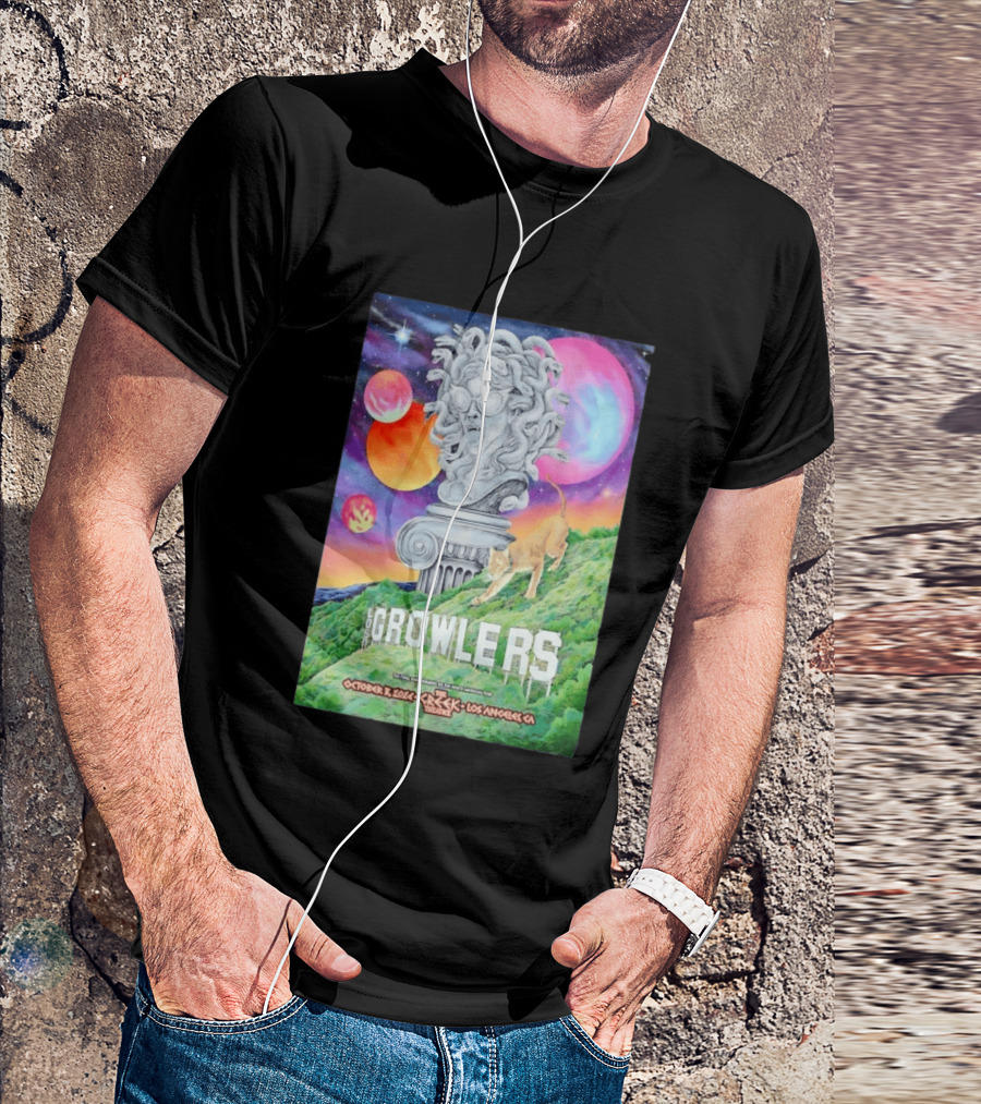 Los Growlers Final Performance Greek Theatre Los Angeles October 3 2024 Statue And Lion T-Shirt