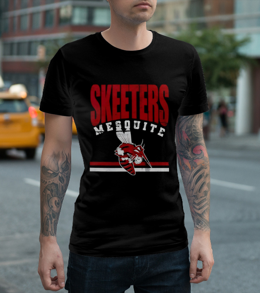 Mesquite Skeeters Distressed Baseball Texas T-Shirt