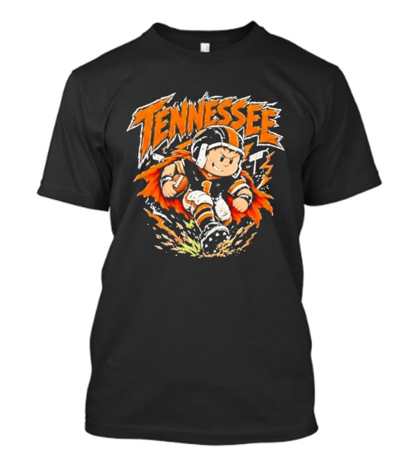Tennessee Volunteers Football Cartoon Player Number 1 Dynamic T-Shirt