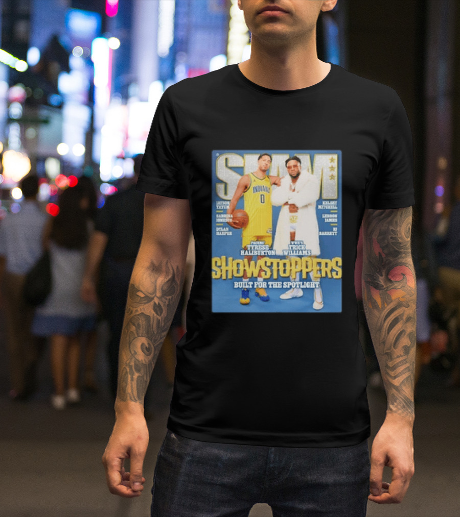 Slam Featuring Tyrese Haliburton And Trick Williams Showstoppers Built For The Spotlight T-Shirt
