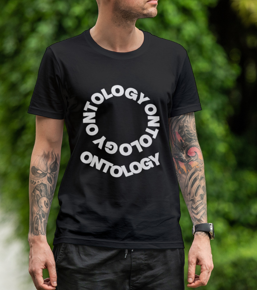 Pope Leo Wear Ontology Text Spiral T-Shirt