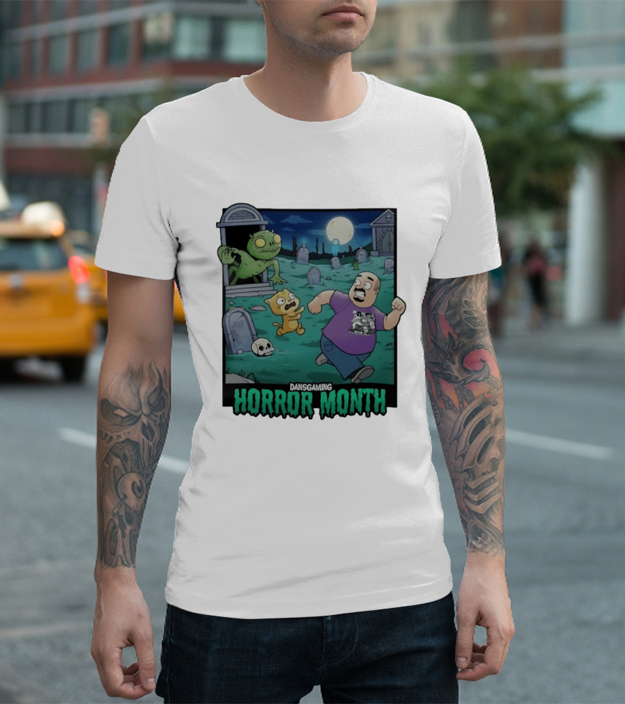 DansGaming Horror Month Twitch Streamer Graveyard Adventure T-Shirt