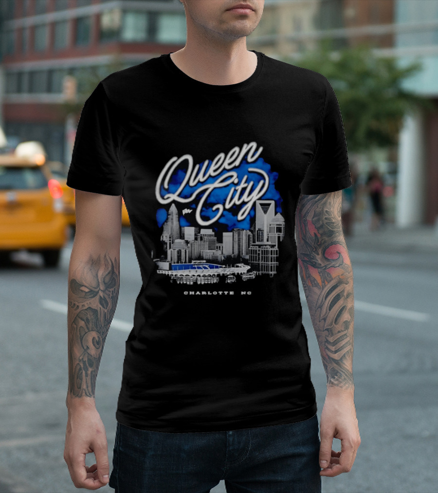Queen City Charlotte NC Skyline CLT Urban View T-Shirt