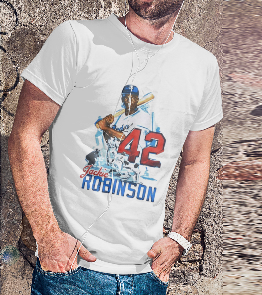 Jackie Robinson Brooklyn Dodgers Legendary Number 42 T-Shirt