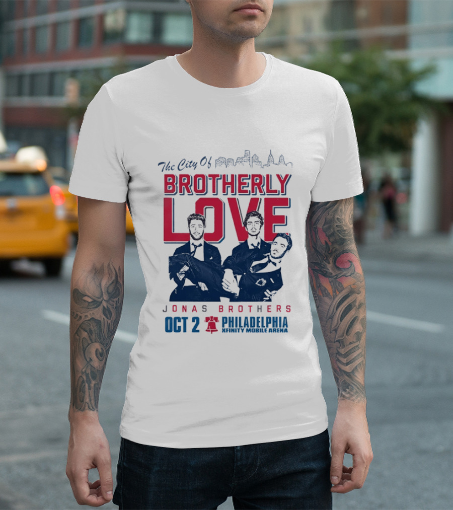 The City Of Brotherly Love Jonas Brothers Philadelphia October 2concert T-Shirt