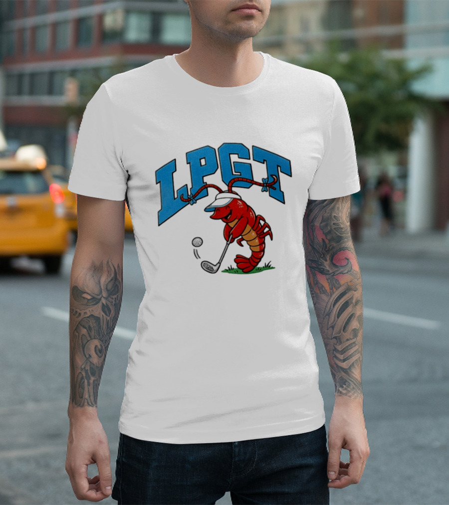 Lobster Playing Golf LPGT Fun T-Shirt