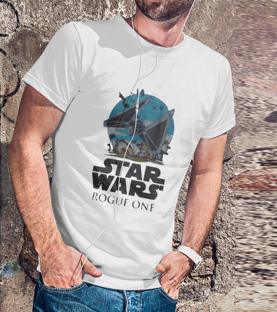 Star Wars Rogue One Tie Fighter Battle Scene T-Shirt