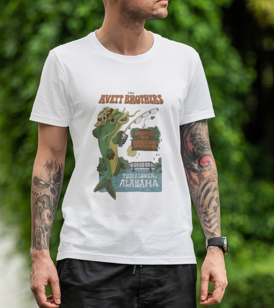 The Avett Brothers Tuscaloosa Alabama October 2nd 2026 Mercedes Benz Amphitheater Tour T-Shirt