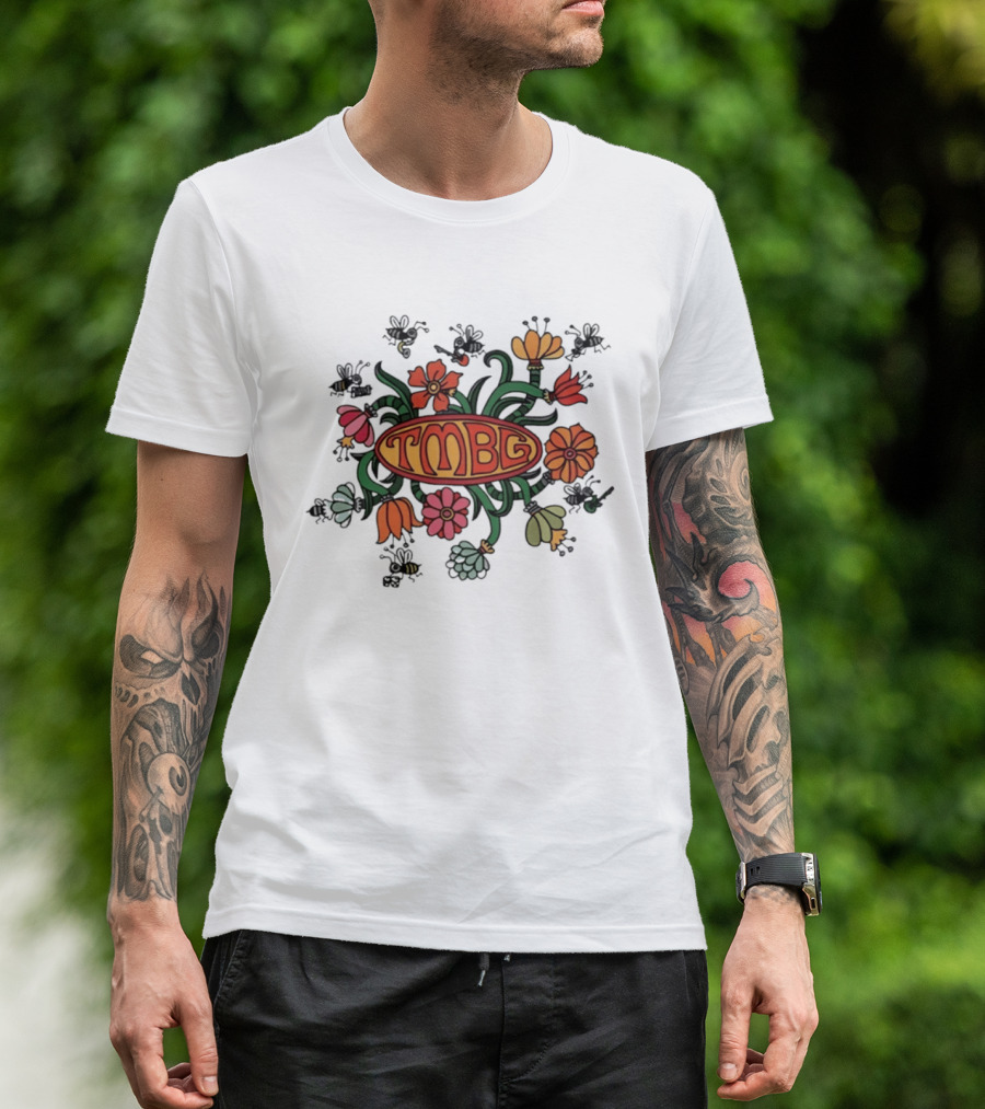TMBG Floral Bees They Might Be Giants Alternative Rock Flowers T-Shirt