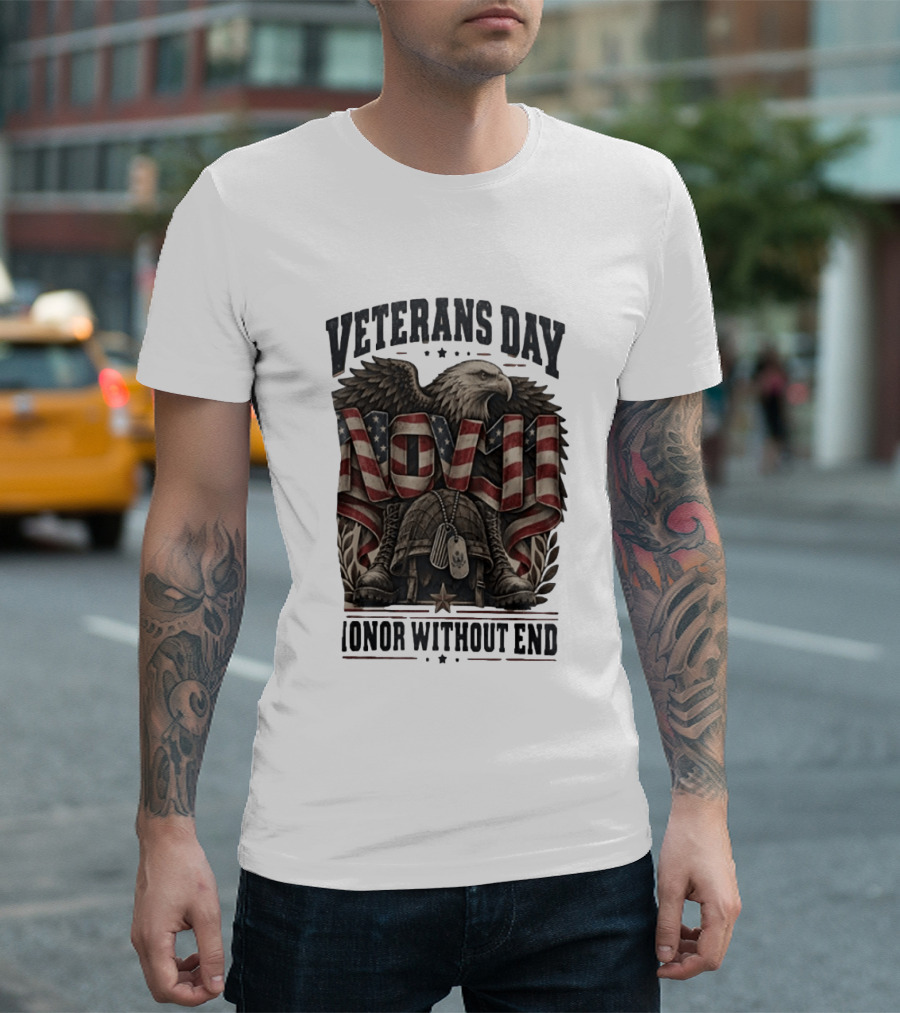 Veterans Day Nov 11 American Eagle Honor Without End T-Shirt