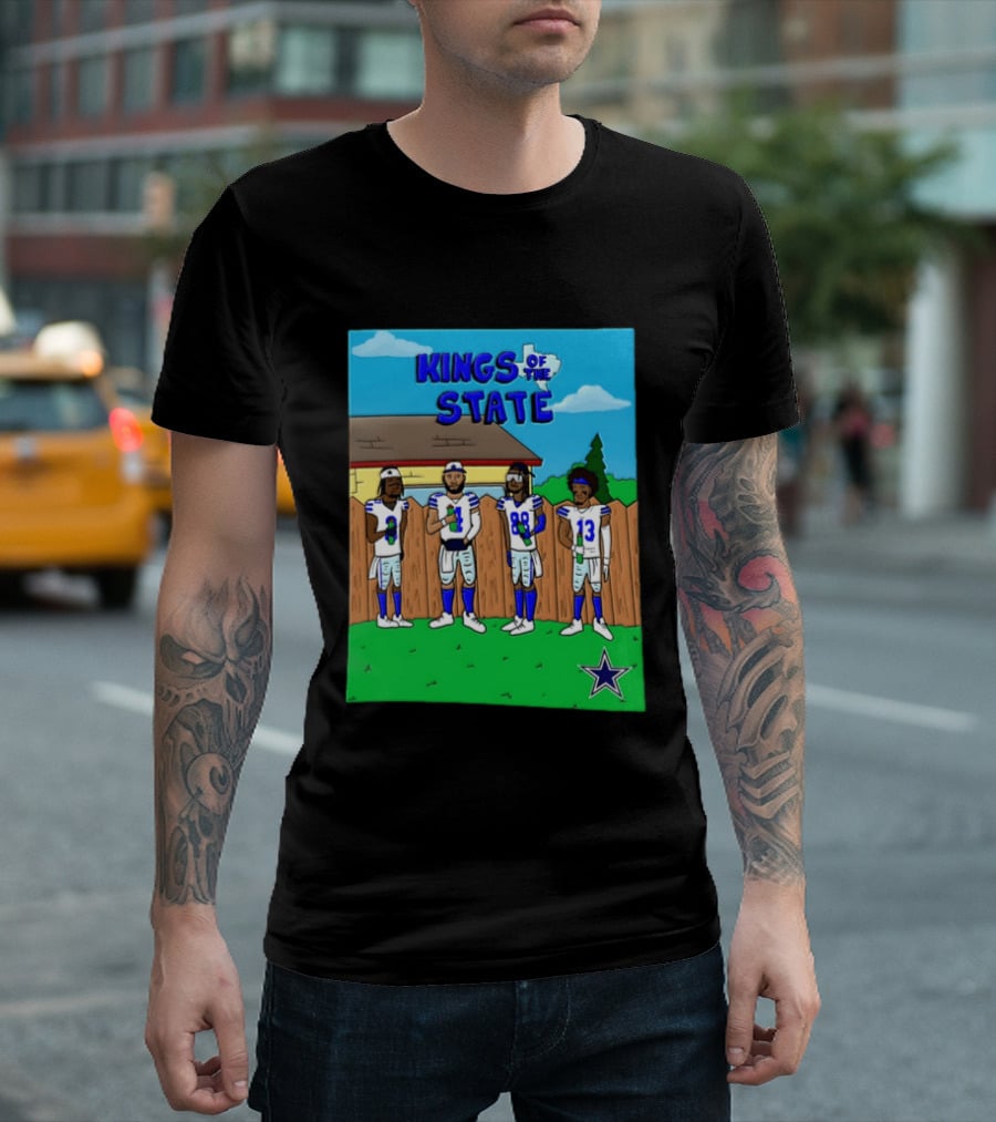Kings Of The State Ceedee Lamb Dak Prescott Micah Parsons Dallas Cowboys Comic T-Shirt