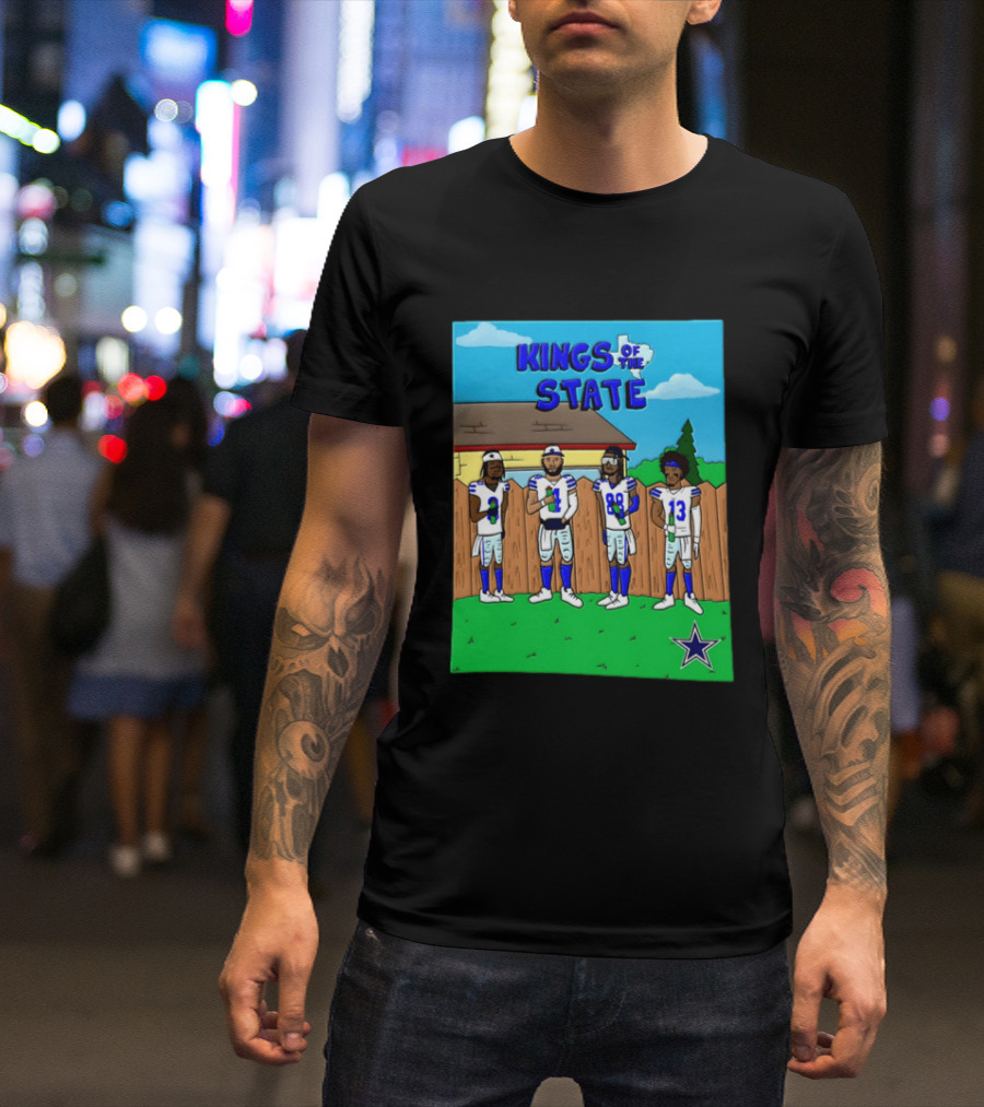 Kings Of The State Ceedee Lamb Dak Prescott Micah Parsons Dallas Cowboys Comic T-Shirt