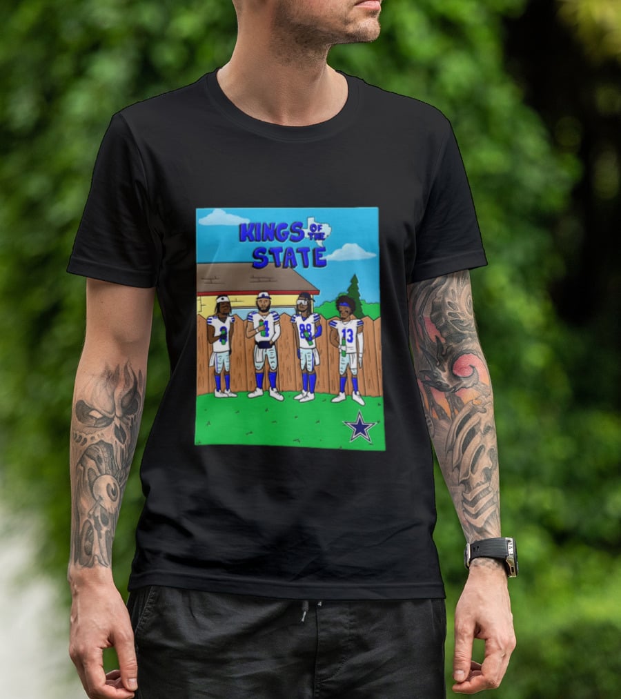 Kings Of The State Ceedee Lamb Dak Prescott Micah Parsons Dallas Cowboys Comic T-Shirt