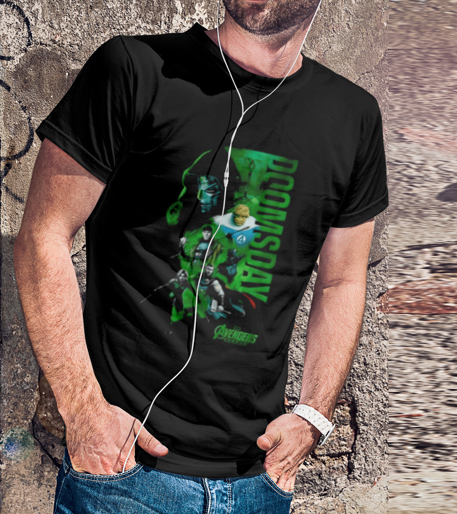 Marvel Studios Doomsday Avengers Assemble Green Toned T-Shirt