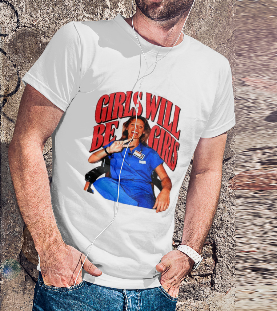 Aileen Wuornos Girls Will Be Girls Peace Sign Blue Outfit T-Shirt