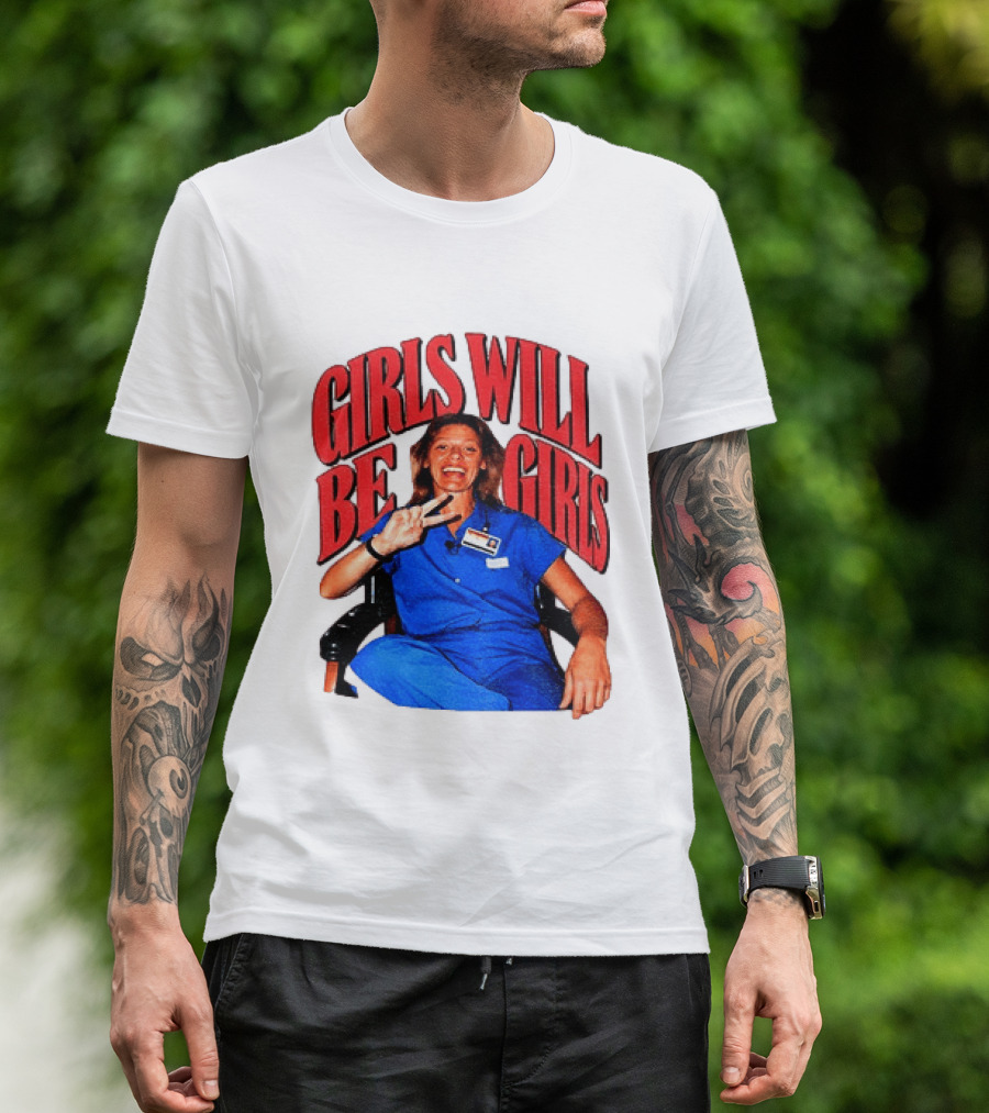 Aileen Wuornos Girls Will Be Girls Peace Sign Blue Outfit T-Shirt