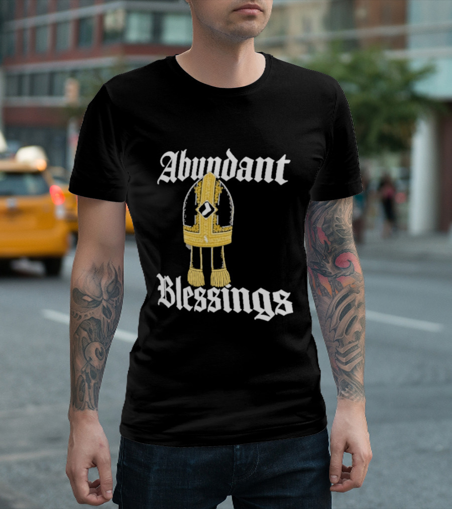 Abundant Blessings White Sox Pope Hat T-Shirt