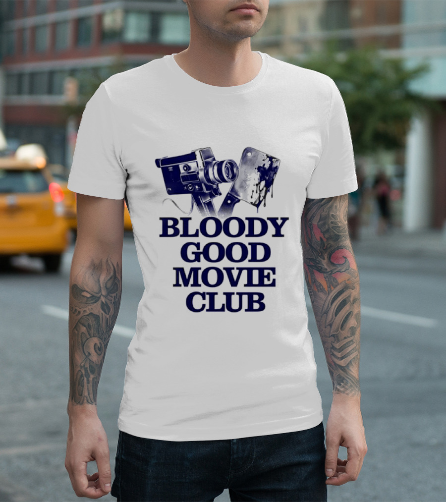 Bloody Good Movie Club Vintage Camera Aesthetic T-Shirt