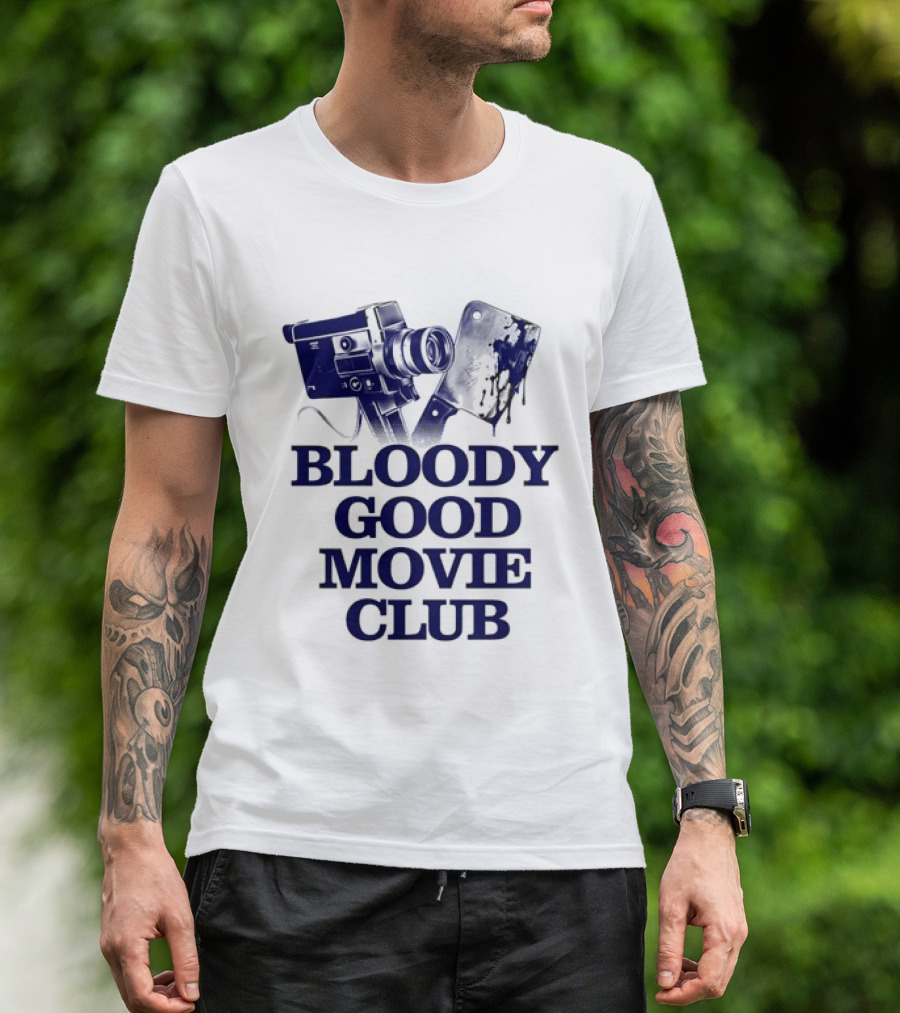 Bloody Good Movie Club Vintage Camera Aesthetic T-Shirt