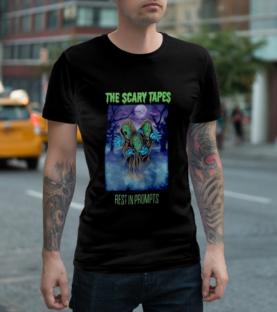 The Scary Tapes Rest In Prompts Creepy Forest Monsters Halloween T-Shirt