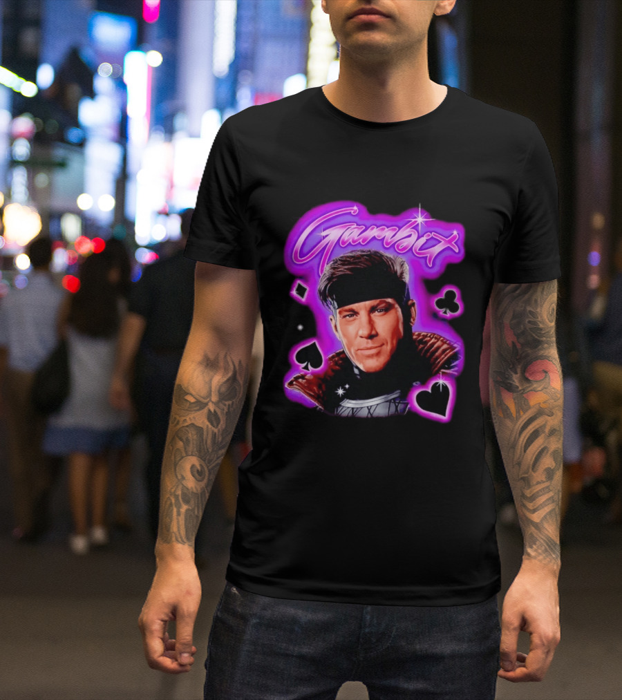 Gambit Channing Tatum Marvel Superhero X Men Cards T-Shirt