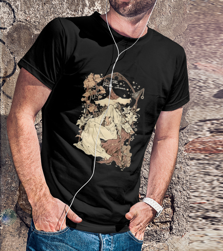 The Faerie Queen Woman With Wings Floral Arch Fantasy T-Shirt