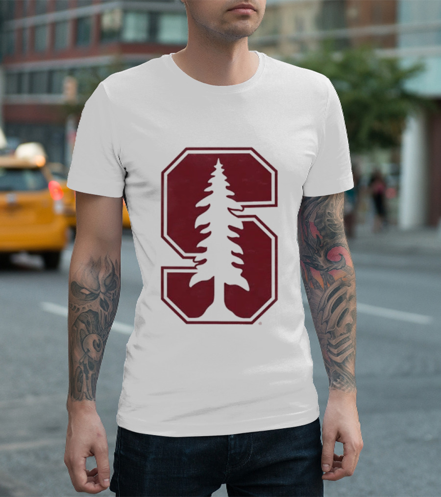 Stanford University Cardinal Block S Tree Logo NCAA T-Shirt