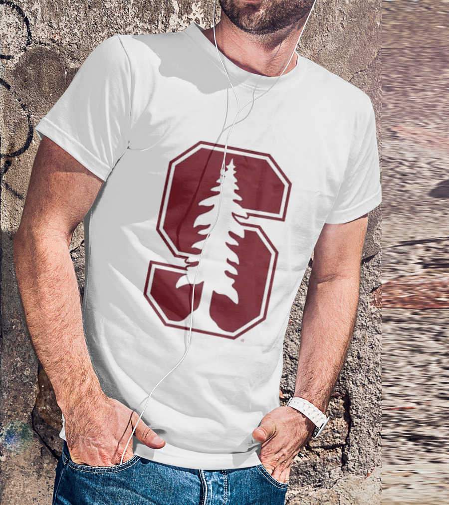 Stanford University Cardinal Block S Tree Logo NCAA T-Shirt