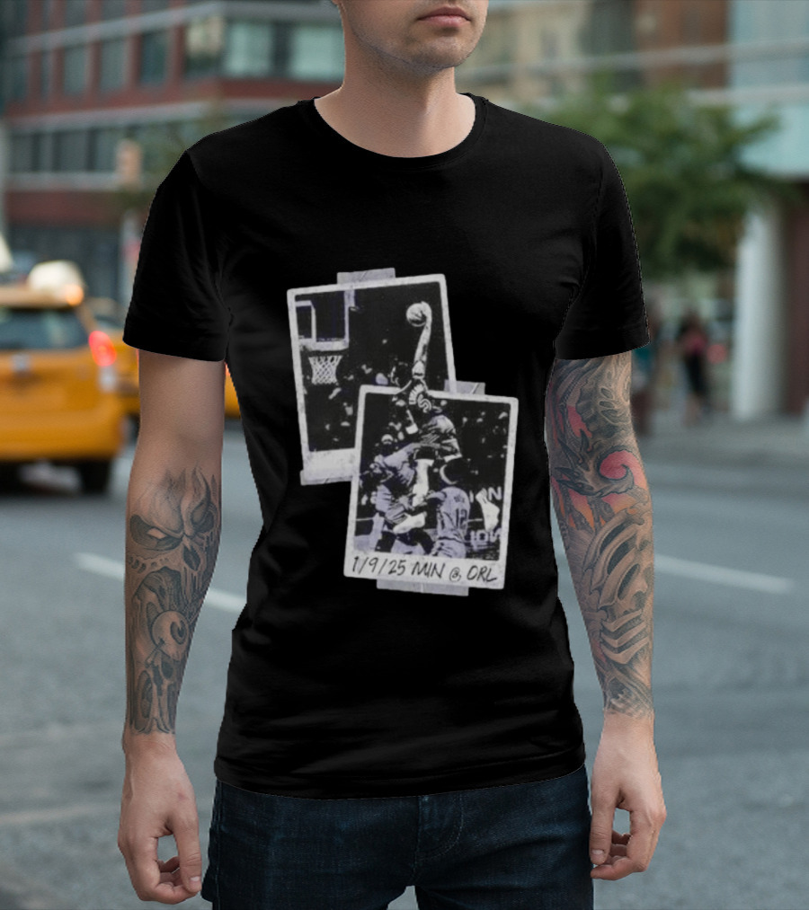 Anthony Edwards Minnesota Timberwolves Slam Dunk 1/9/25 MIN @ ORL T-Shirt